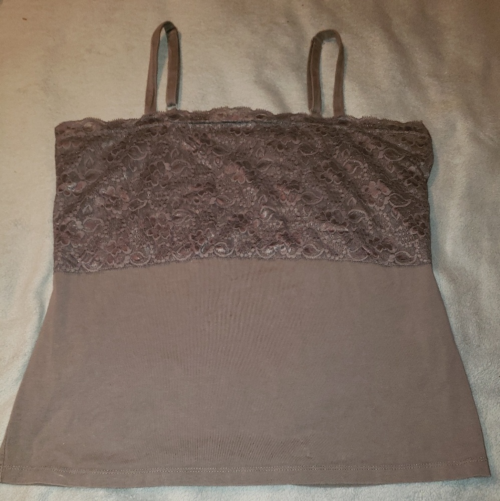 Torrid tank top with lace gray size 1 NWOT